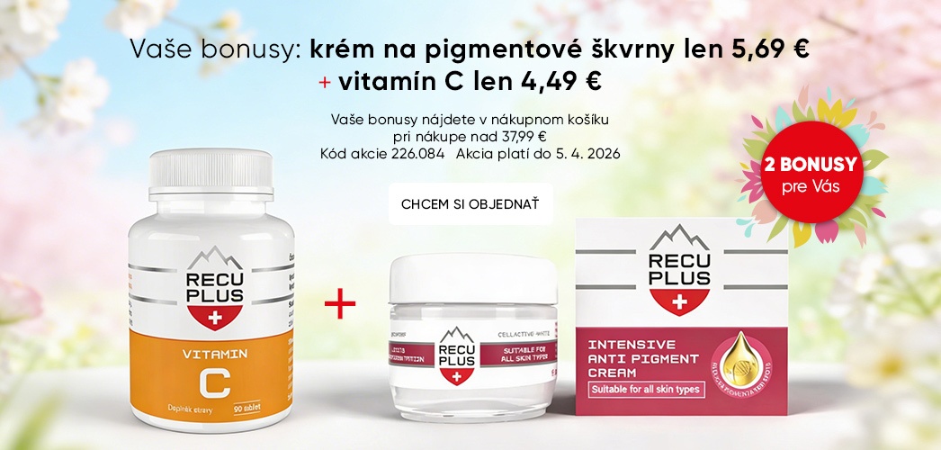 krém na pigmentové škvrny len 5,69 € + vitamín C len 4,49 €