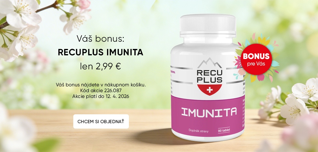 RECUPLUS VITAMÍN IMUNITA ku všetkým objednávkam za pouhých 2,99 EUR